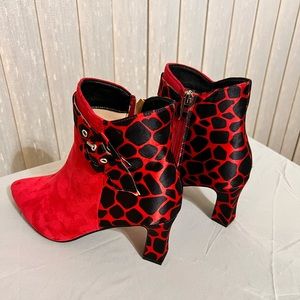 Ankle Boots, size 9.5, color red